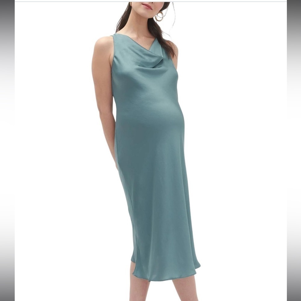 Hatch women’s maternity Harlow cowl neck formal midi dress 0 wedding host pick